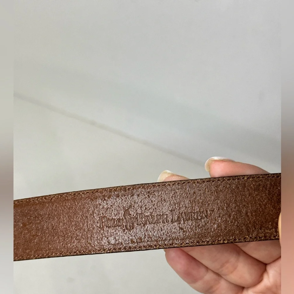 Polo Ralph Lauren Brown Leather Belt Size 36